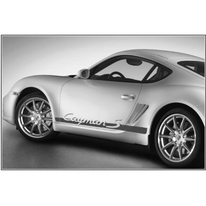 Model Designation On Doors – Guards Red – 9870448025384A – Cayman S 06-23