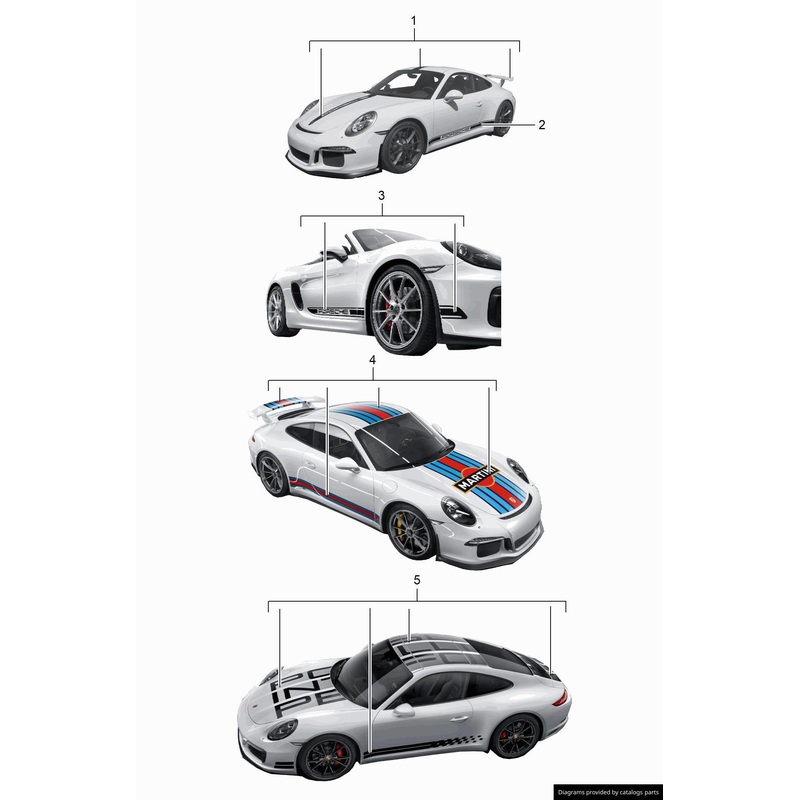 Decorative Side Logo Porsche Film – 99104480195 – 991 12-18