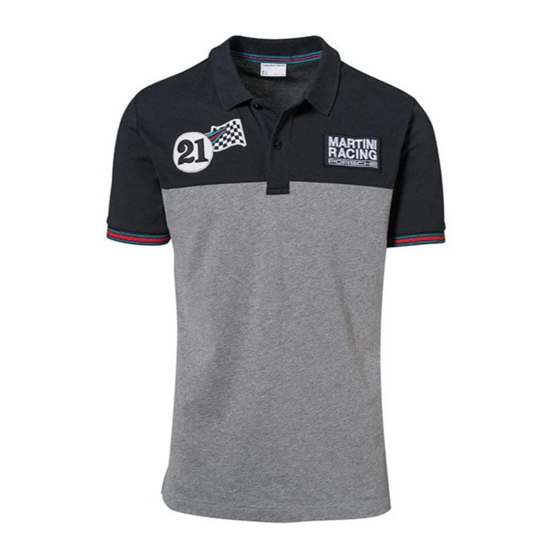 Genuine Porsche Martini Racing Polo Shirt Dark Blue Grey – WAP92200S0J