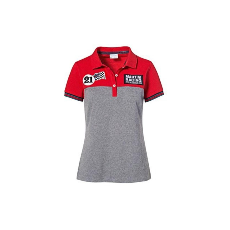 Genuine Porsche Martini Racing Polo Shirt Red Grey – WAP921XXL0J