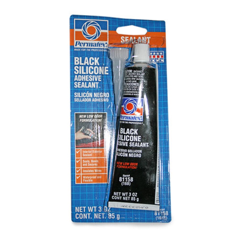 Black RTV Silicone Adhesive Sealant Tube 3 oz