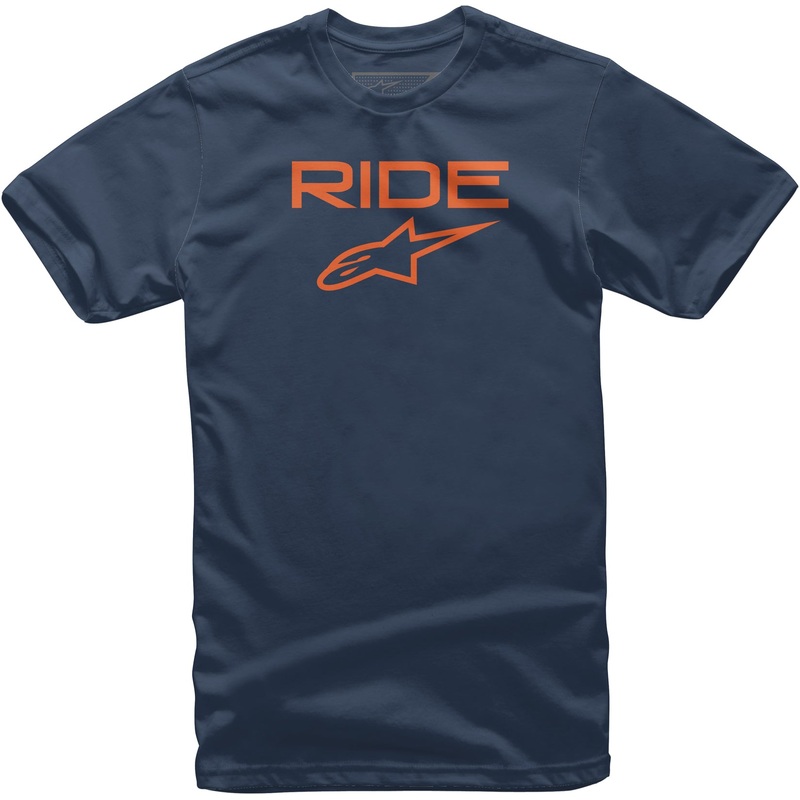 1038-72000-7032-S Ride 2.0 Tee Navy/Orange Sm