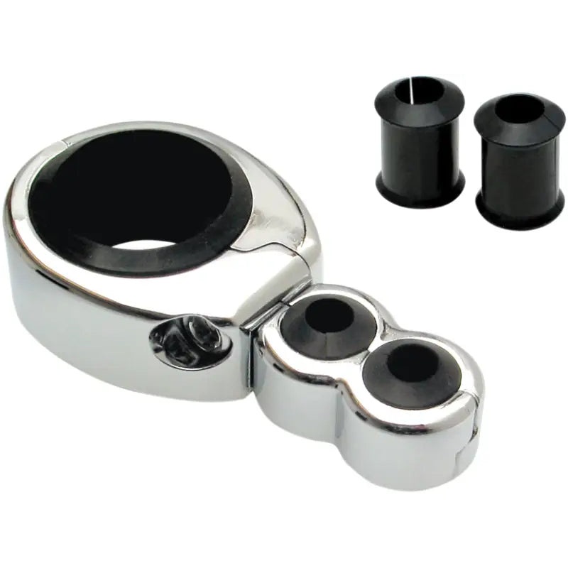 11-0044 Cable Clamp 1″ 1 1/8″ Dual Thr/Clu Chrome