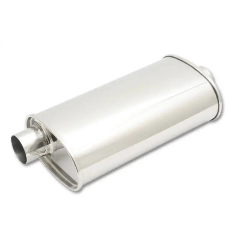 Vibrant StreetPower Oval Muffler 3.50in Inlet/Outlet (Offset-Center)