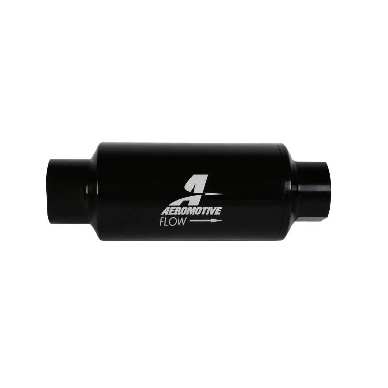 Aeromotive In-Line Filter 10AN 10 Micron Microglass Element Bright-Dip Black 2in OD