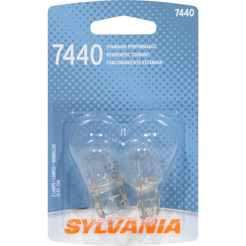Turn Signal Light Bulb 7440; Halogen Mini Bulb; Clear; Set Of 2; Blister Pack