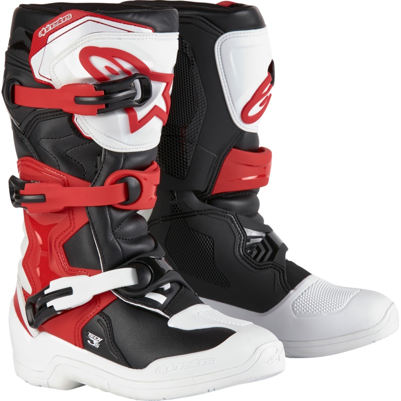 Tech 3s Youth Boots Wht/Blk/Bt Red Sz 7