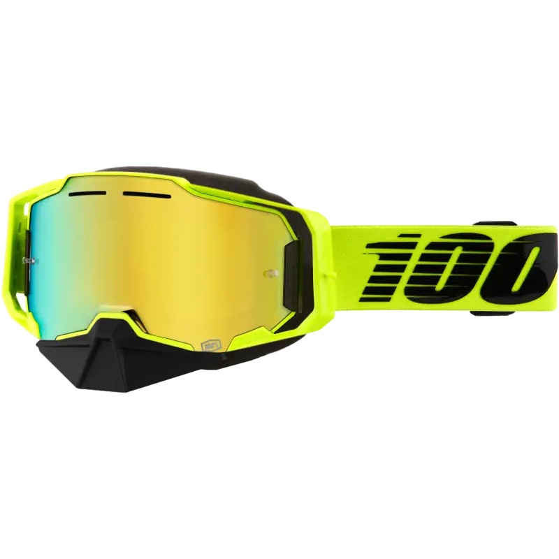 Armega Snowmobile Goggle Nuclear Citrus Mirror Gold Len