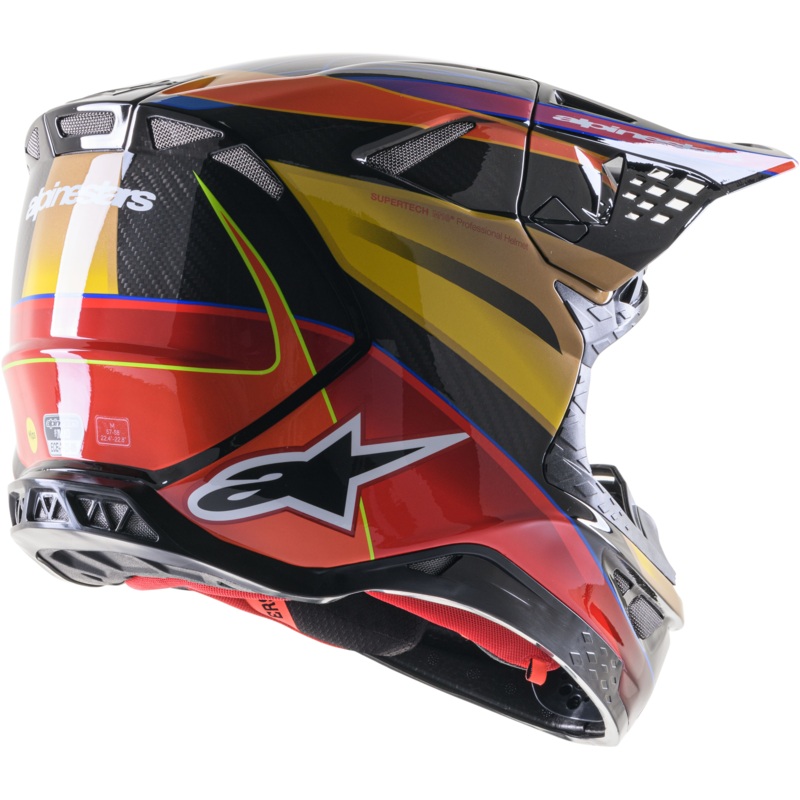 Supertech S M10 Era Helmet Gold Ylw/Rio Red Glossy Xs
