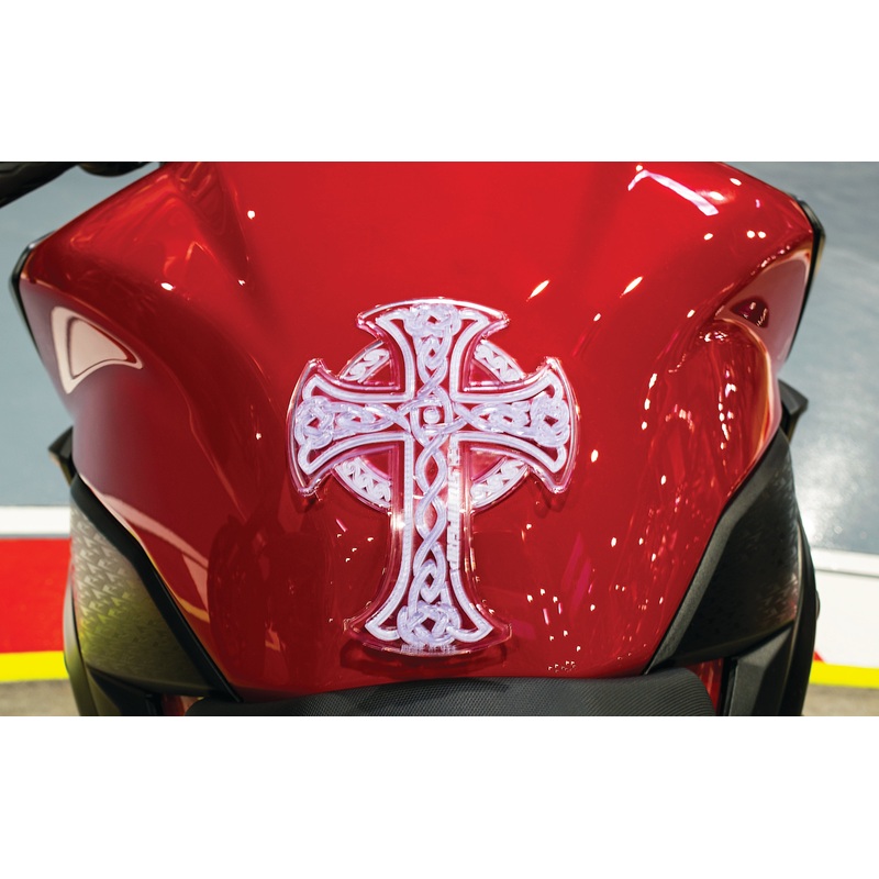 Stompgrip 51-03-1002 Tank Pad Celtic Cross Clear/White