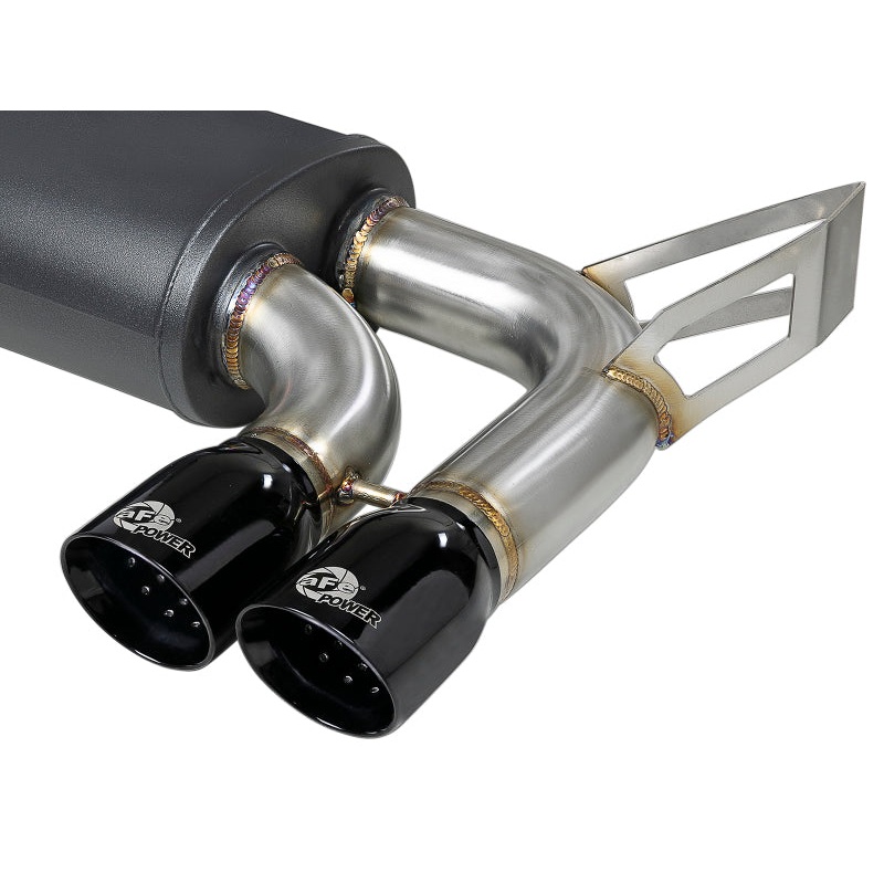aFe MACH ForceXP 2.5 IN 304 Stainless Steel Cat-Back Exhaust System w/ Black Tips 01-06 BMW M3 (E46)