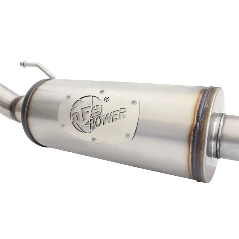 aFe MACHForce XP 2-1/2in SS-409 Cat-Back Exhausts w/ 18in Muffler 07-17 Jeep Wrangler V6-3.6L