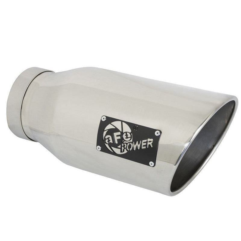 aFe ATLAS 5in DPF-Back Alum Steel Exhaust System w/Polished Tip 19-20 Ram Diesel Trucks L6-6.7L (td)